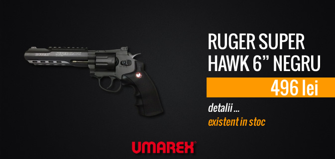 RUGER SUPER HAWK 6 NEGRU